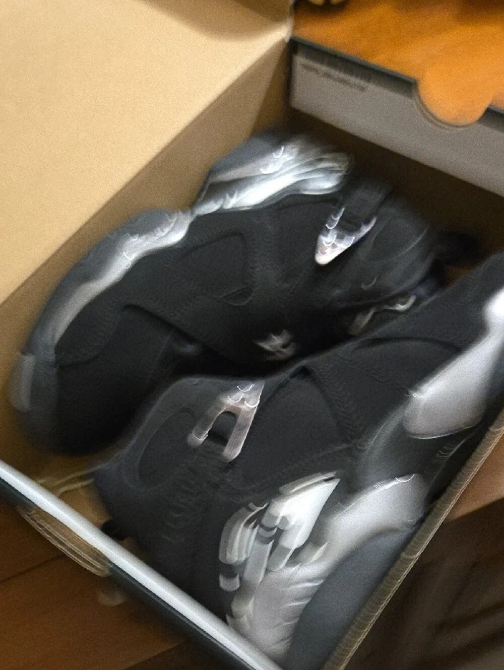Jordan Kids Black and Gray High-Top Strap Sneakers